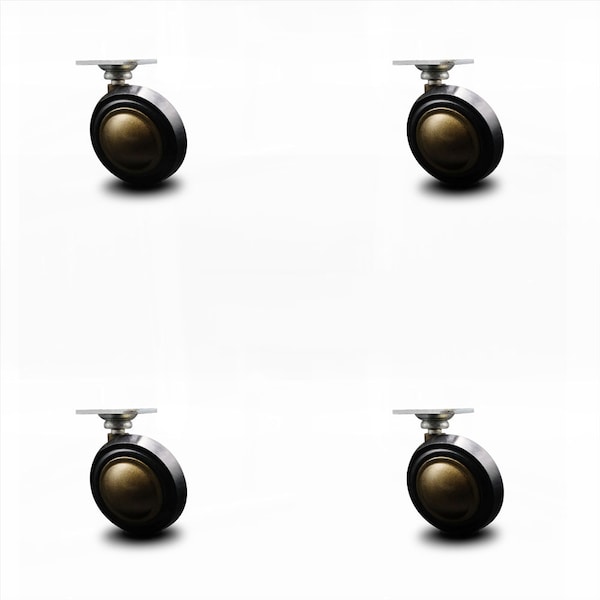 Service Caster 2.25 Inch Windsor Antique Soft Tread Ball Caster - Top Plate - SCC, 4PK SCC-TP01S214-DCR-WA-4 - main